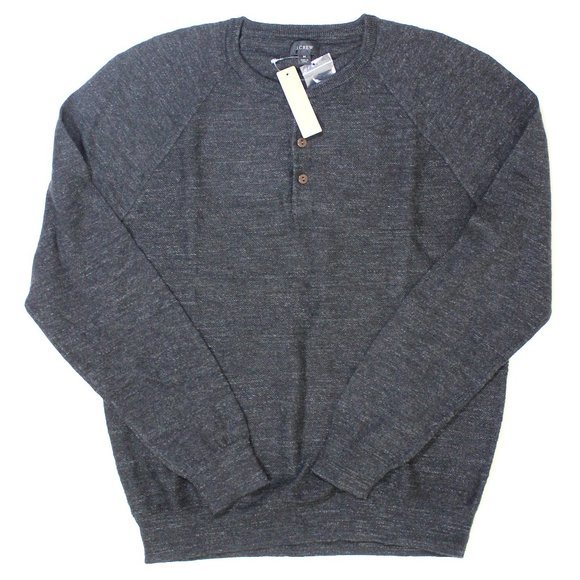 Jcrew Rugged Cotton Henley Sweater Af96 